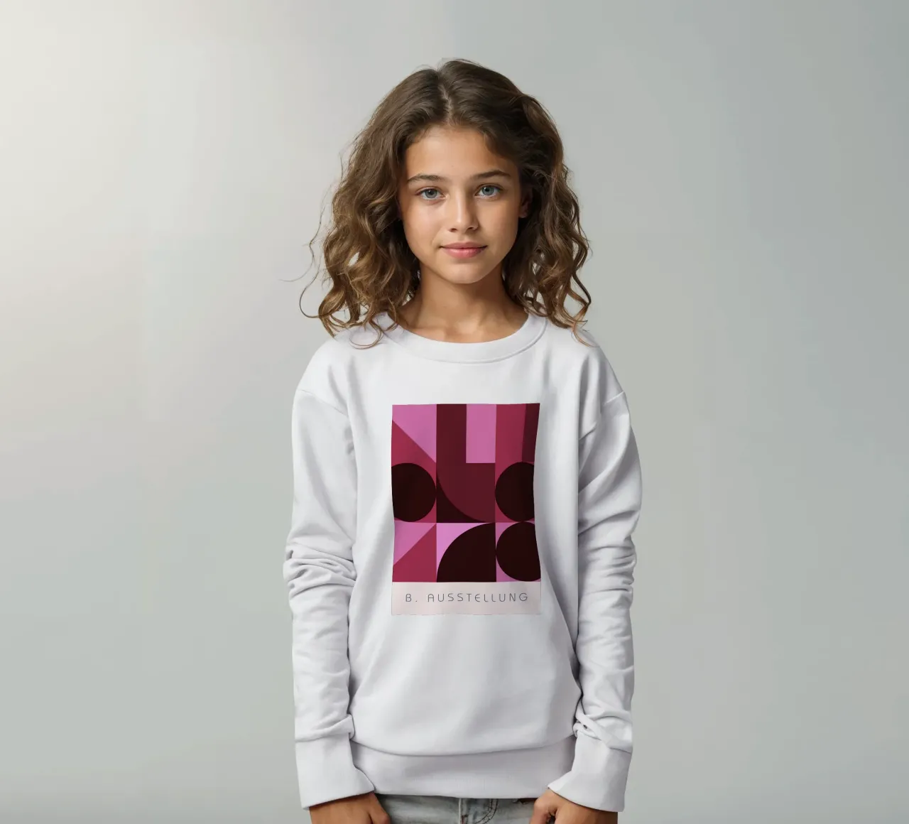 B. Mostra: Swiss Design Geometrico Astratto Rosa felpa bambino da NorwesClub