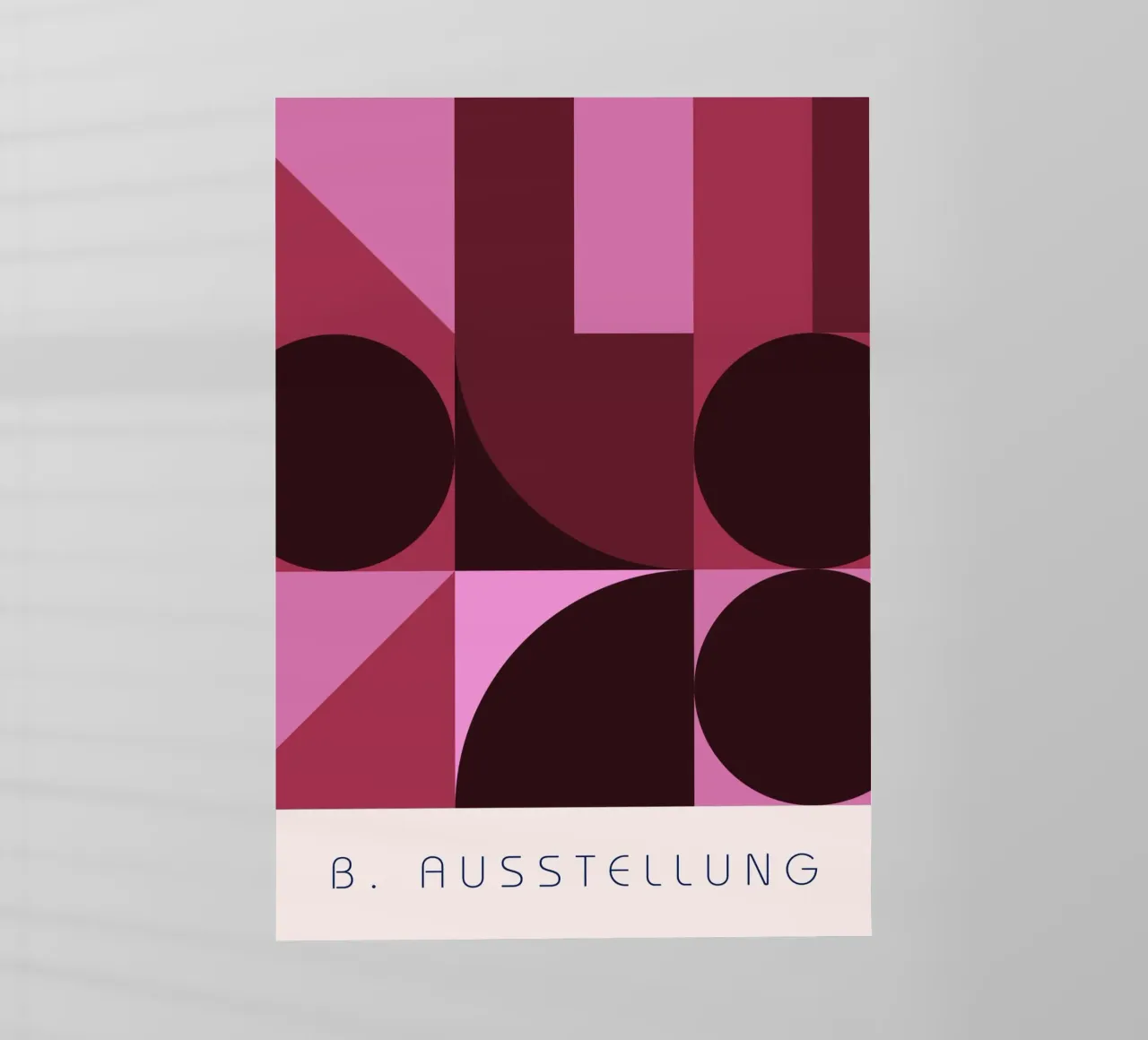 B. Mostra: Swiss Design Geometrico Astratto Rosa pellicola backlit da NorwesClub