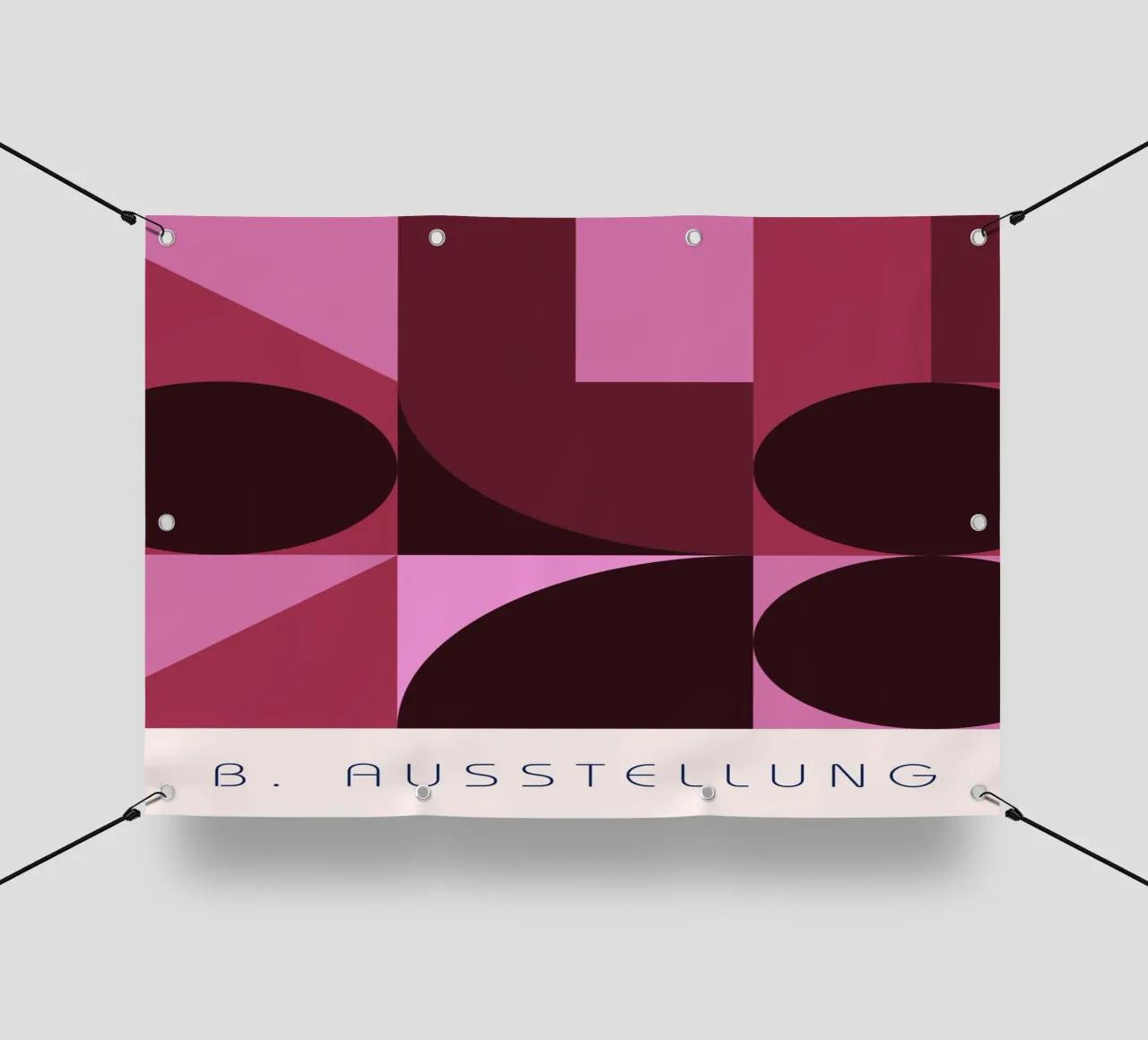 B. Mostra: Swiss Design Geometrico Astratto Rosa telo in pvc da NorwesClub