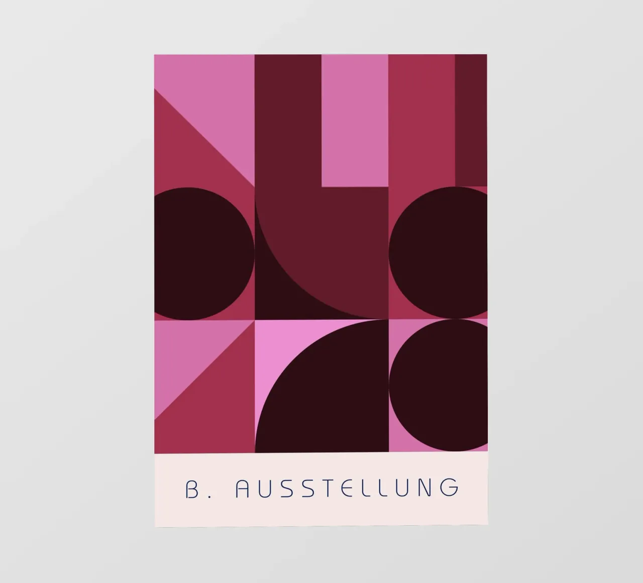 B. Mostra: Swiss Design Geometrico Astratto Rosa telo in pvc da NorwesClub