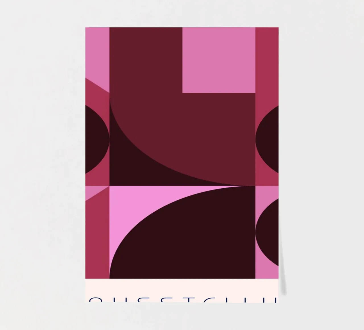 B. Exhibition: Swiss Design Geometric Abstract Pink sticker sheet by NorwesClub