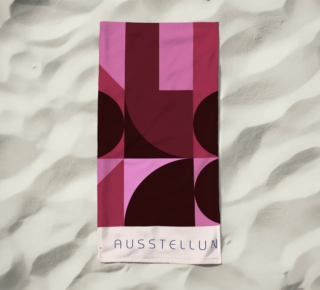 B. Mostra: Swiss Design Geometrico Astratto Rosa telo mare da NorwesClub
