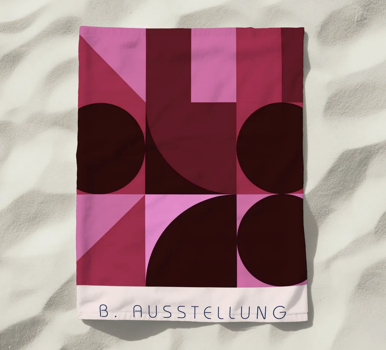 B. Mostra: Swiss Design Geometrico Astratto Rosa telo mare da NorwesClub