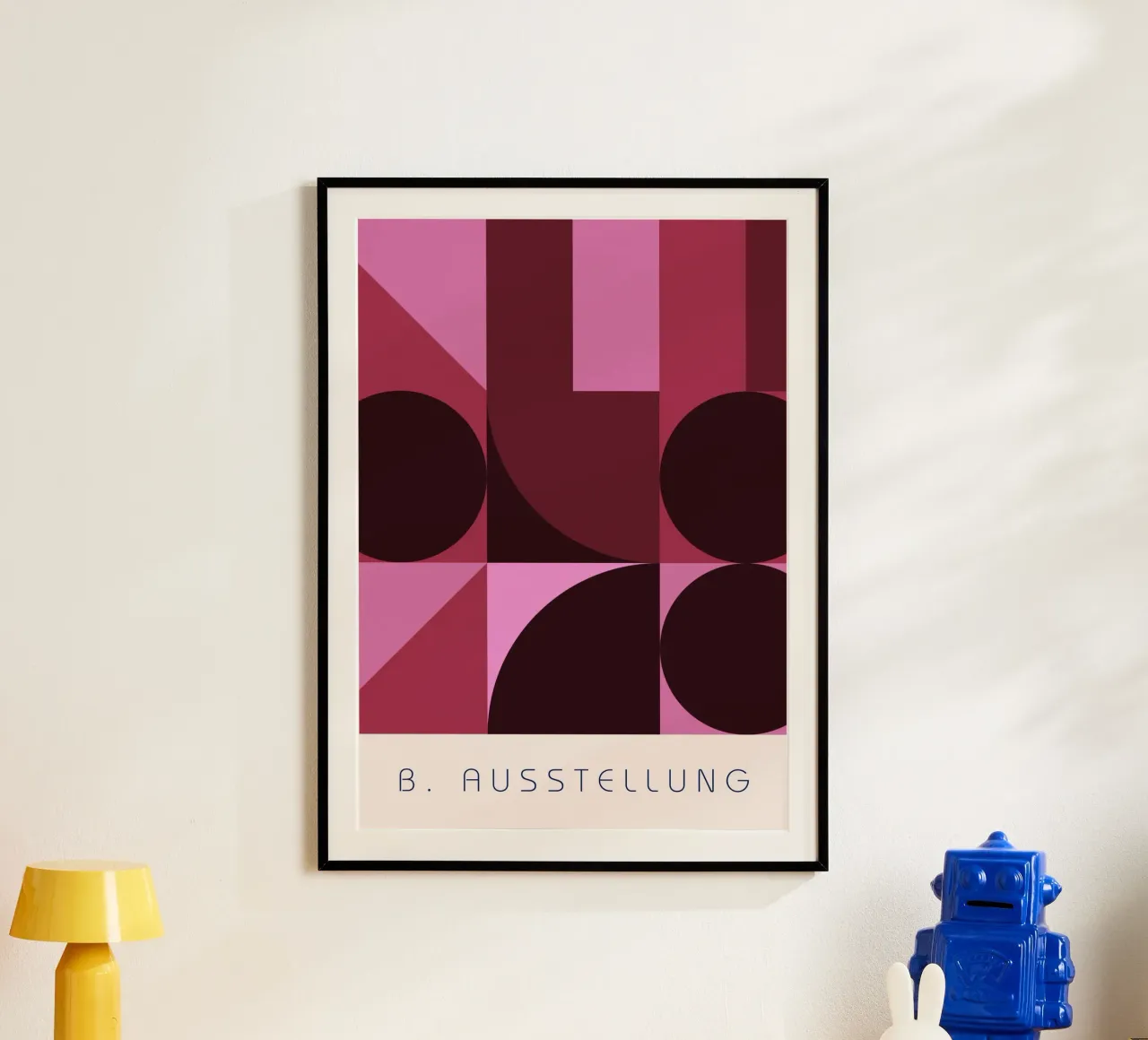 B. Mostra: Swiss Design Geometrico Astratto Rosa carta hahnemühle da NorwesClub