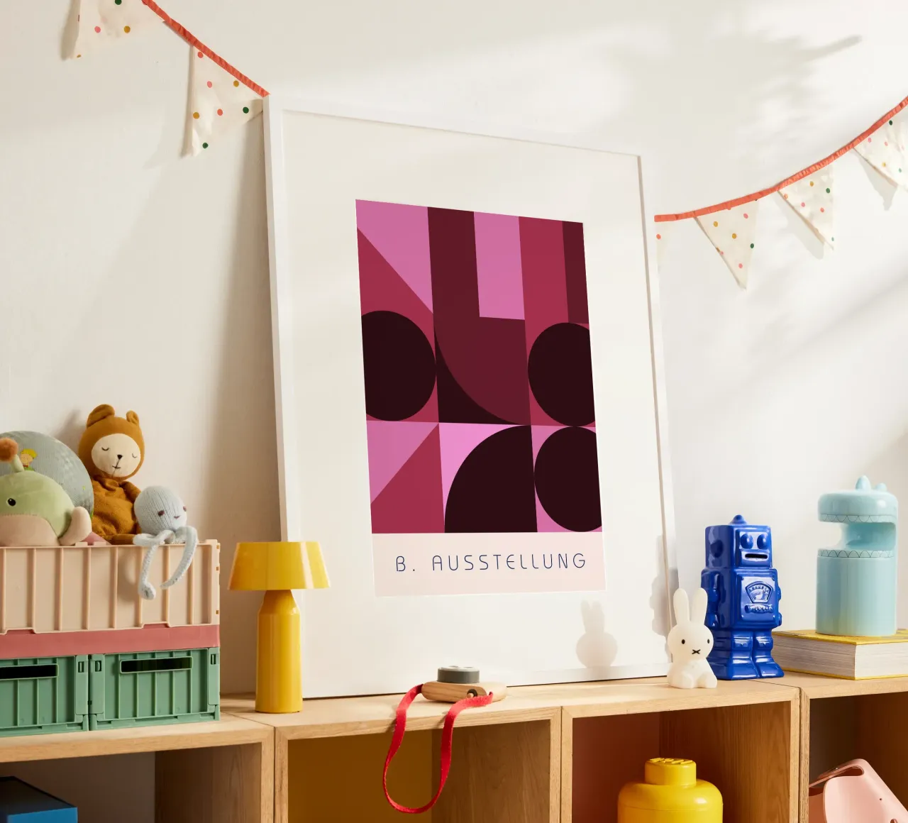 B. Mostra: Swiss Design Geometrico Astratto Rosa carta hahnemühle da NorwesClub