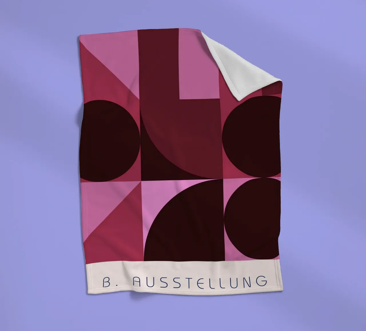 B. Mostra: Swiss Design Geometrico Astratto Rosa coperta in pile da NorwesClub