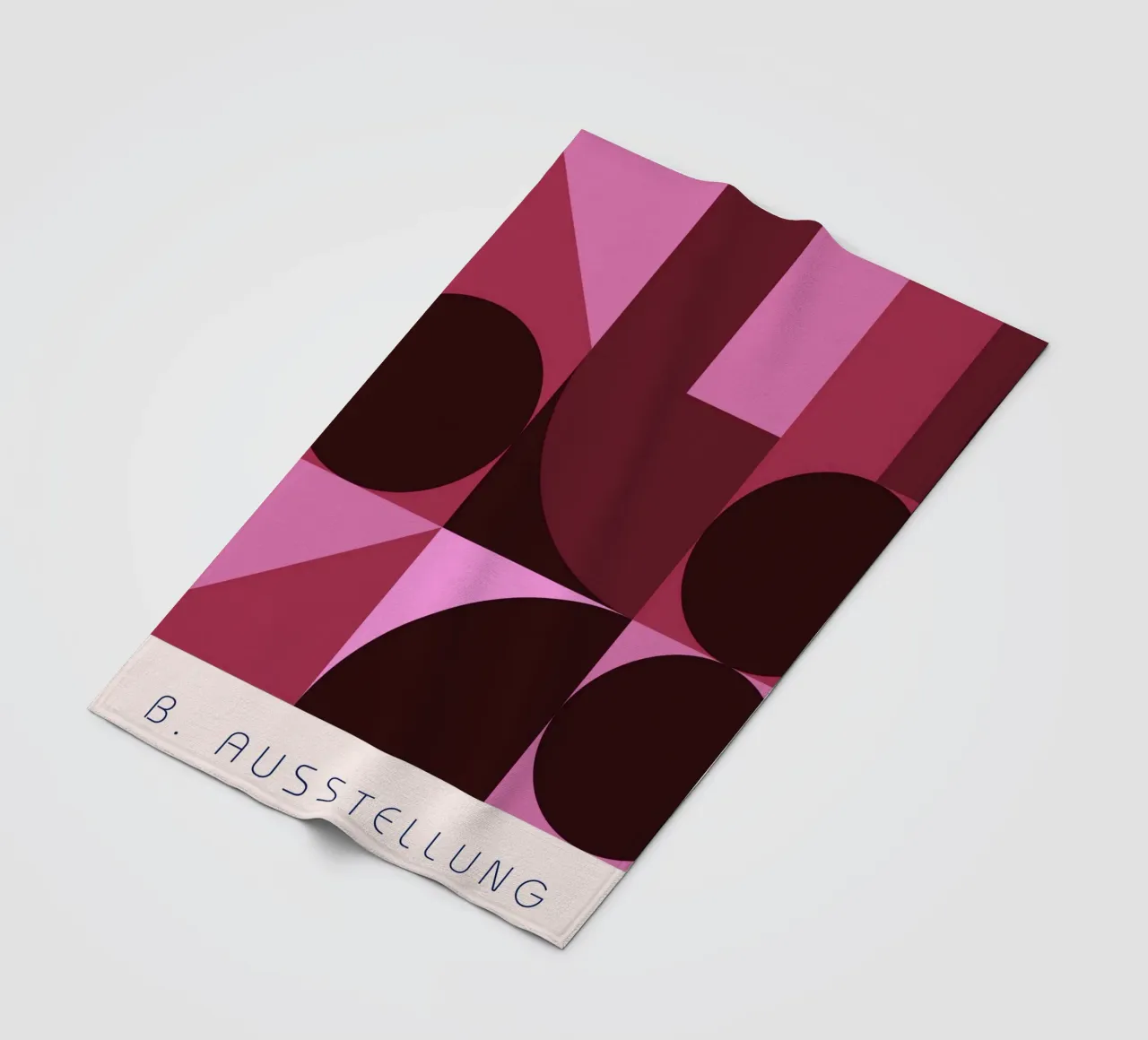 B. Mostra: Swiss Design Geometrico Astratto Rosa coperta in pile da NorwesClub