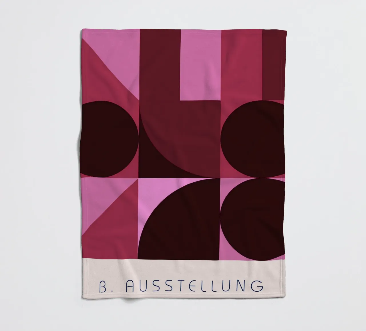 B. Mostra: Swiss Design Geometrico Astratto Rosa coperta in pile da NorwesClub