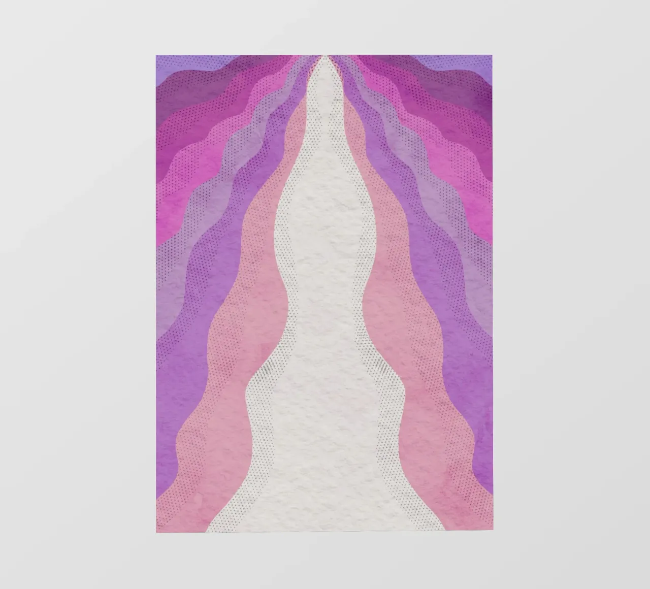 Aura astratta ondulata: stampa d'arte moderna a gradiente rosa-viola pellicola backlit da NorwesClub