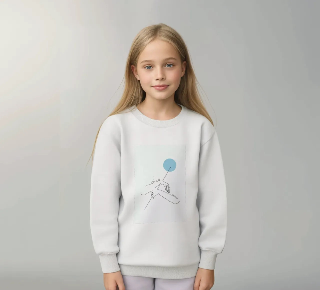 Embrace The Moon felpa bambino da Ninhol