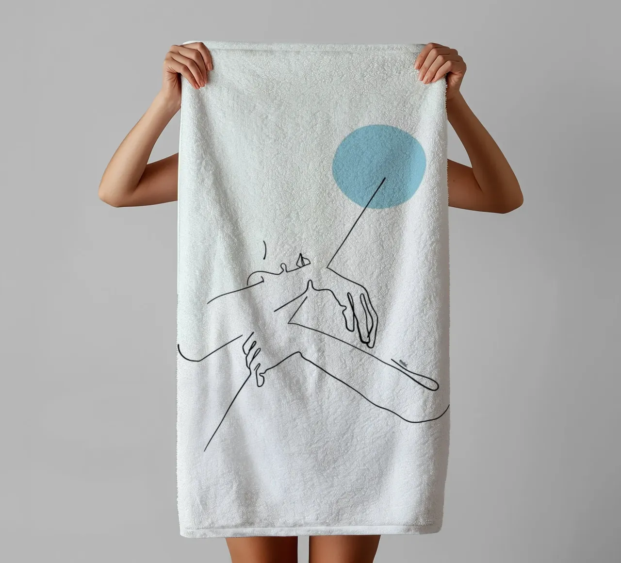 Embrace The Moon towel by Ninhol