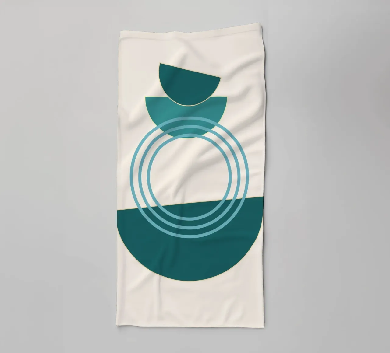 Abstract Harmony: Mid-Century Modern Geometric Shapes Print towel by NorwesClub