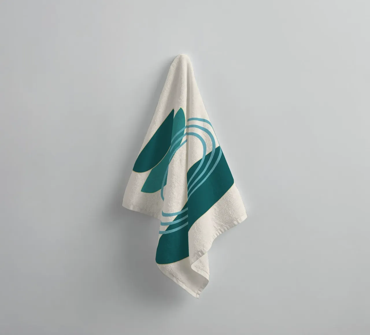 Abstract Harmony: Mid-Century Modern Geometric Shapes Print towel by NorwesClub