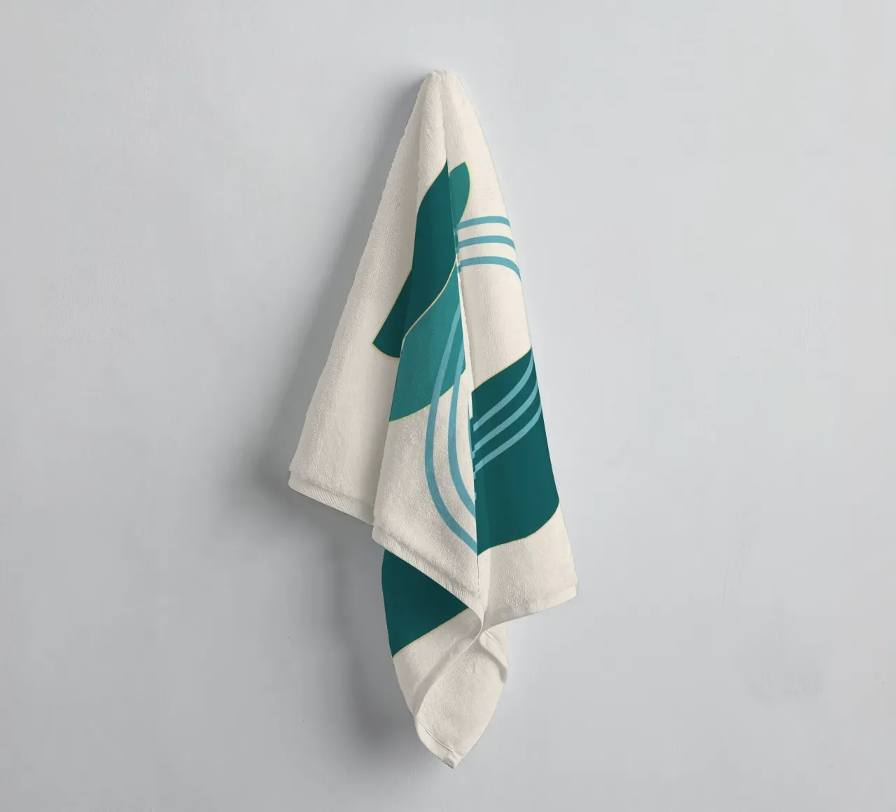 Abstract Harmony: Mid-Century Modern Geometric Shapes Print towel by NorwesClub