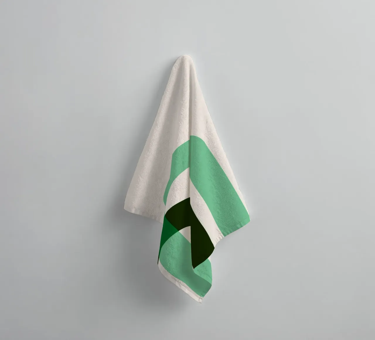Abstract Arches: Minimalist Green Bauhaus Inspired Print towel by NorwesClub