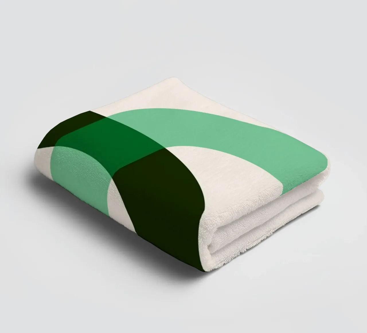 Abstract Arches: Minimalist Green Bauhaus Inspired Print towel by NorwesClub