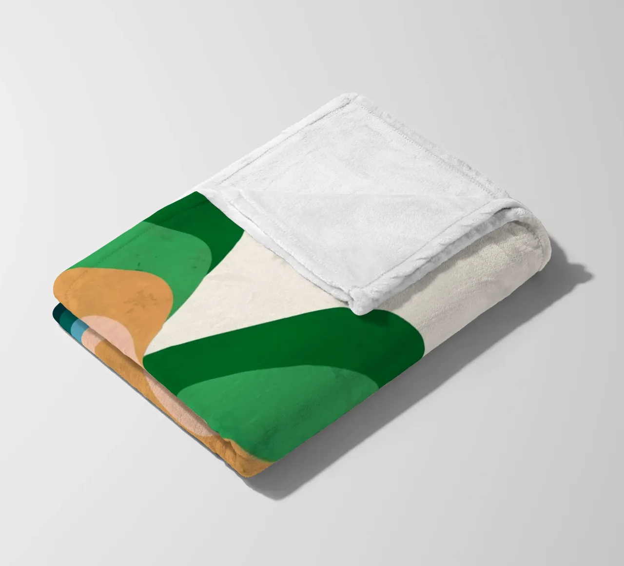 Retro Wavy Abstraction: 70s Inspired Groovy Landscape Print fleece blanket by NorwesClub