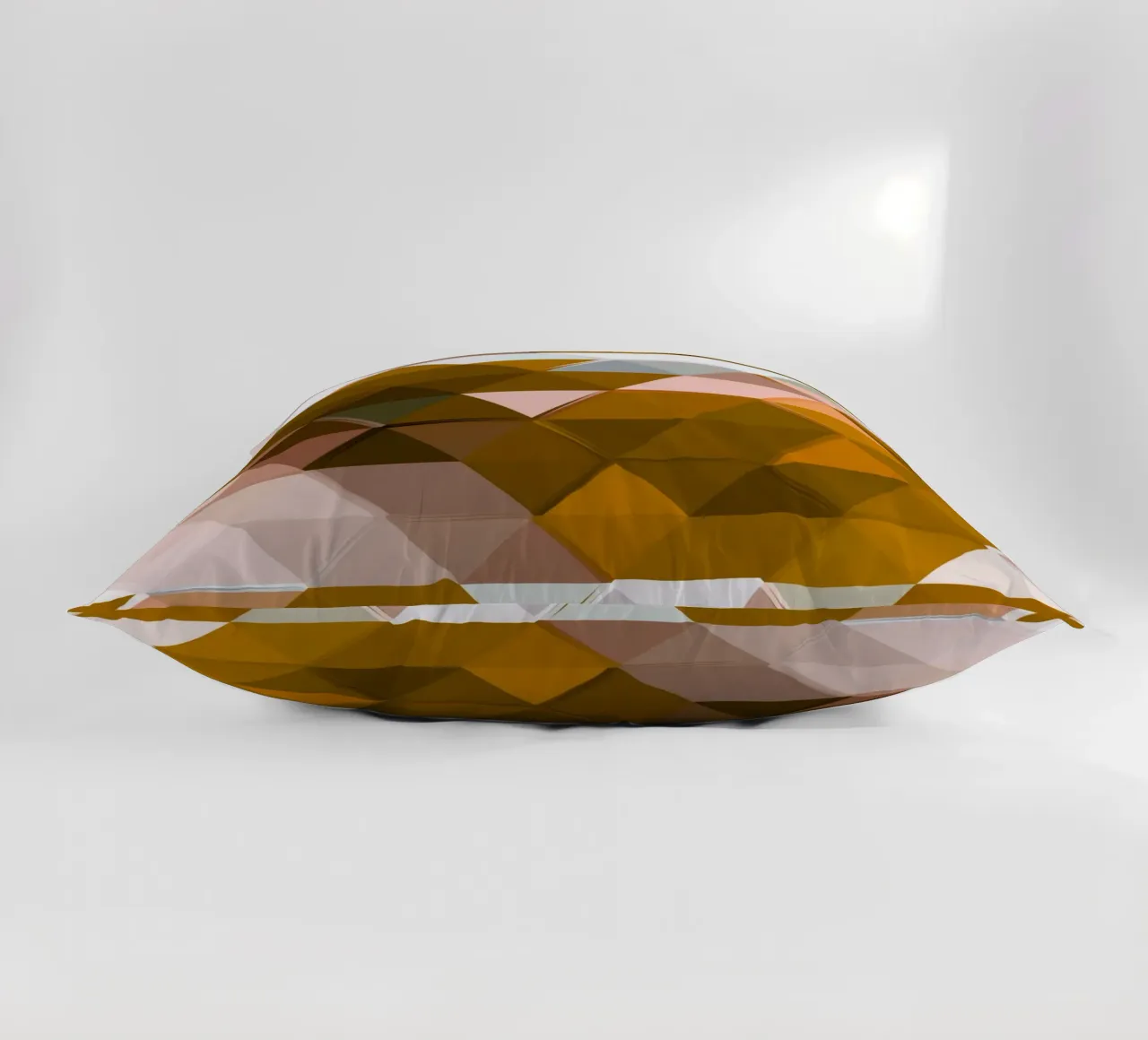 Polygonal Earth Tones Abstract Geometric Pattern Print decorative cushion by NorwesClub