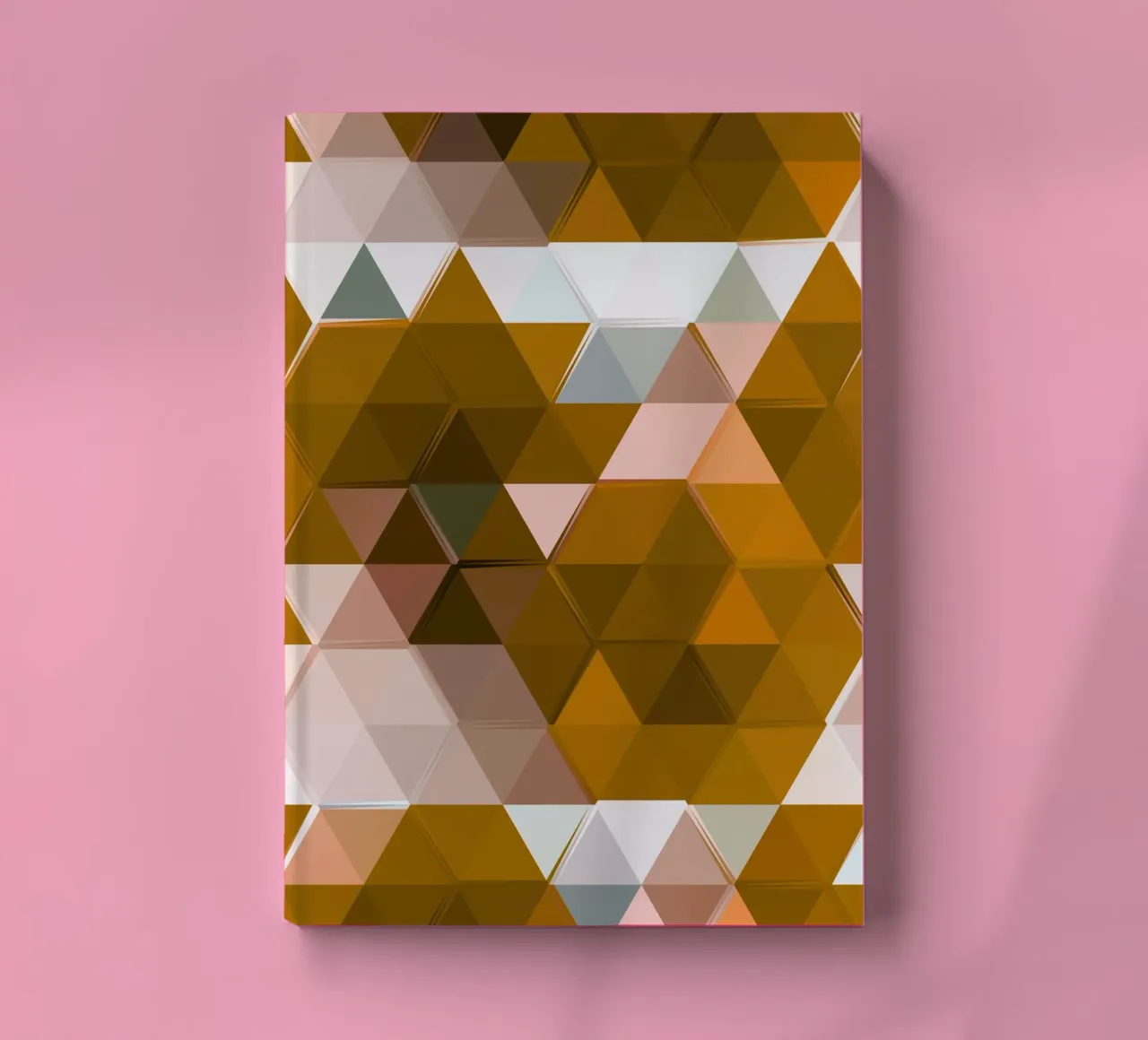 Polygonale Erdtöne Abstraktes Geometrisches Muster Drucken Notizbuch von NorwesClub