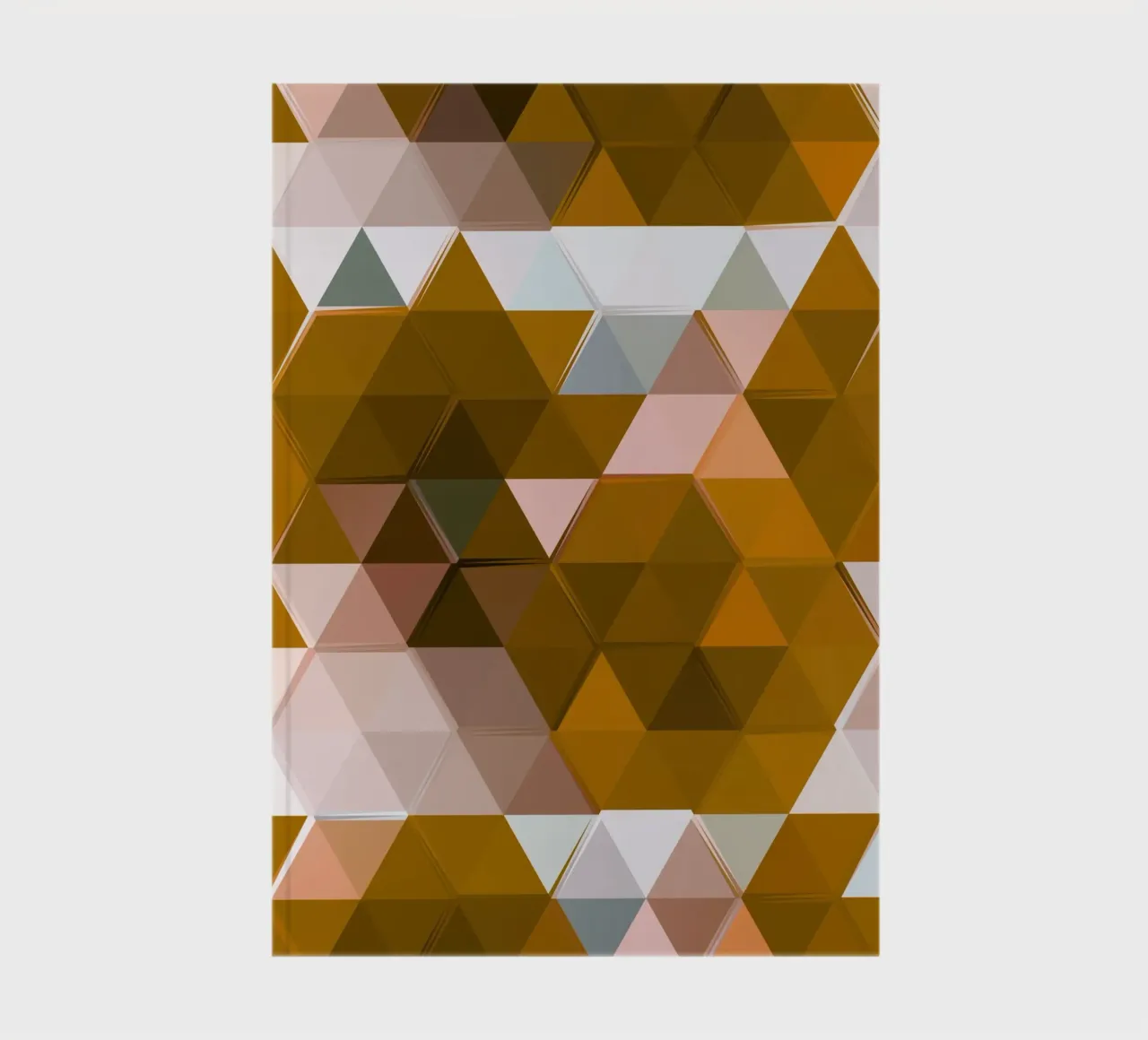 Polygonale Erdtöne Abstraktes Geometrisches Muster Drucken Notizbuch von NorwesClub
