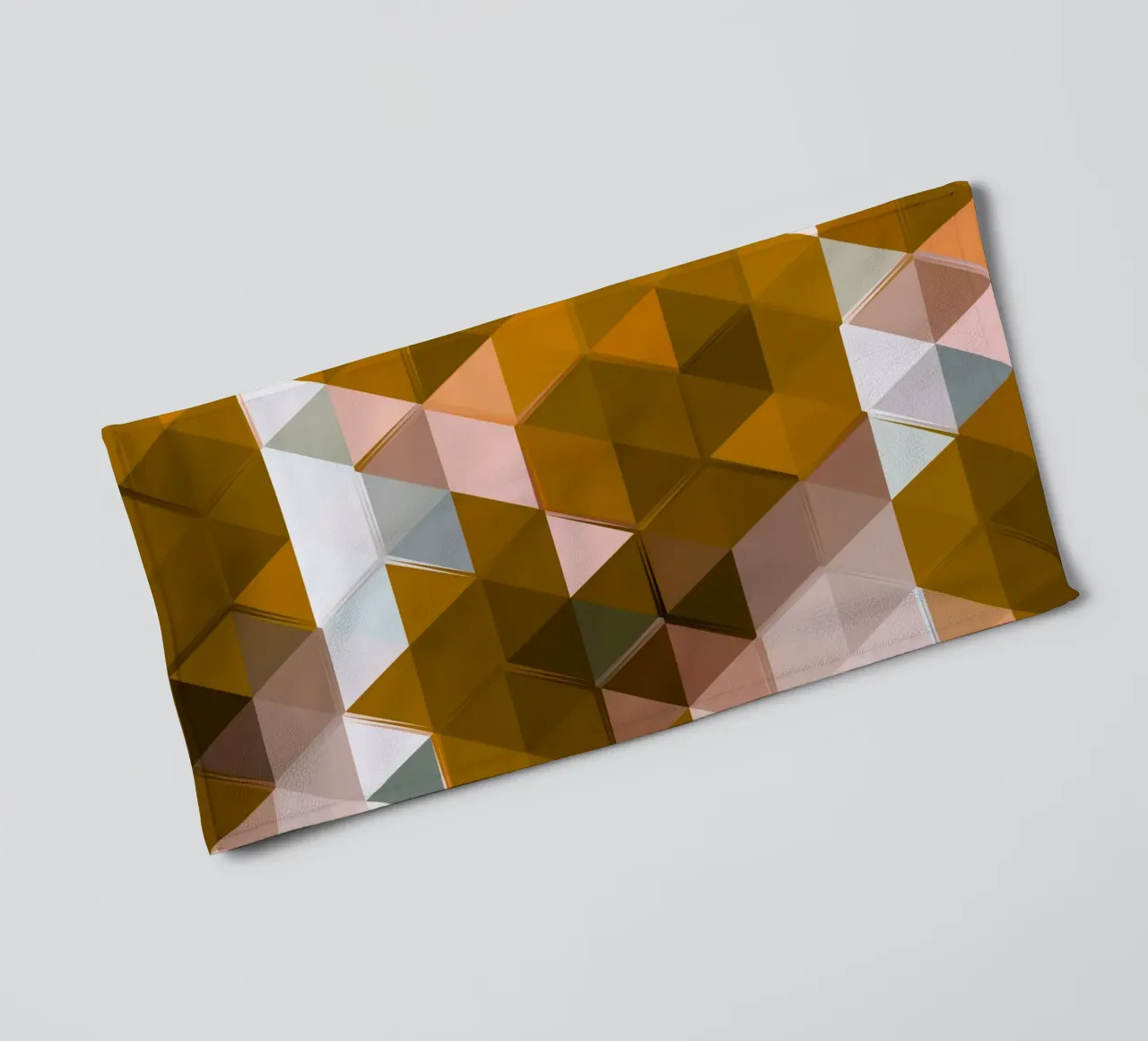 Motif géométrique abstrait polygonal Earth Tones Print serviette de bain de NorwesClub