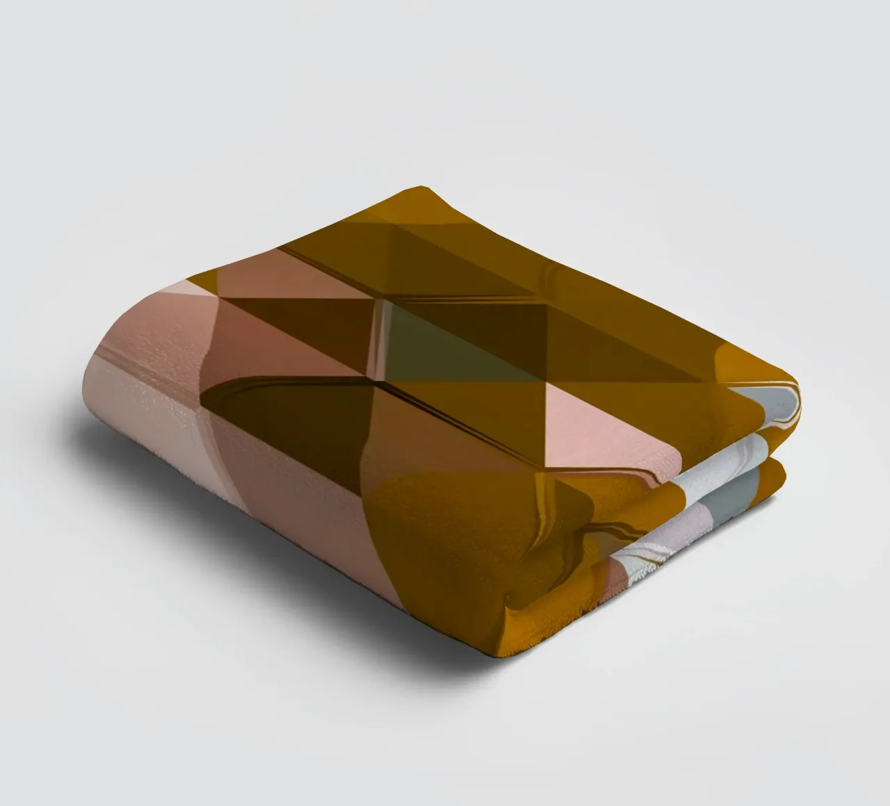 Motif géométrique abstrait polygonal Earth Tones Print serviette de bain de NorwesClub