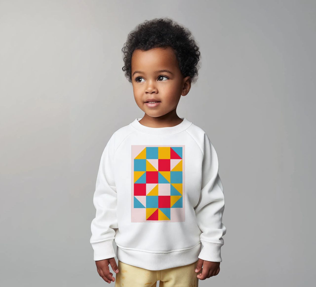 De Stijl Colori primari Blocchi geometrici Stampa d'arte felpa neonato da NorwesClub