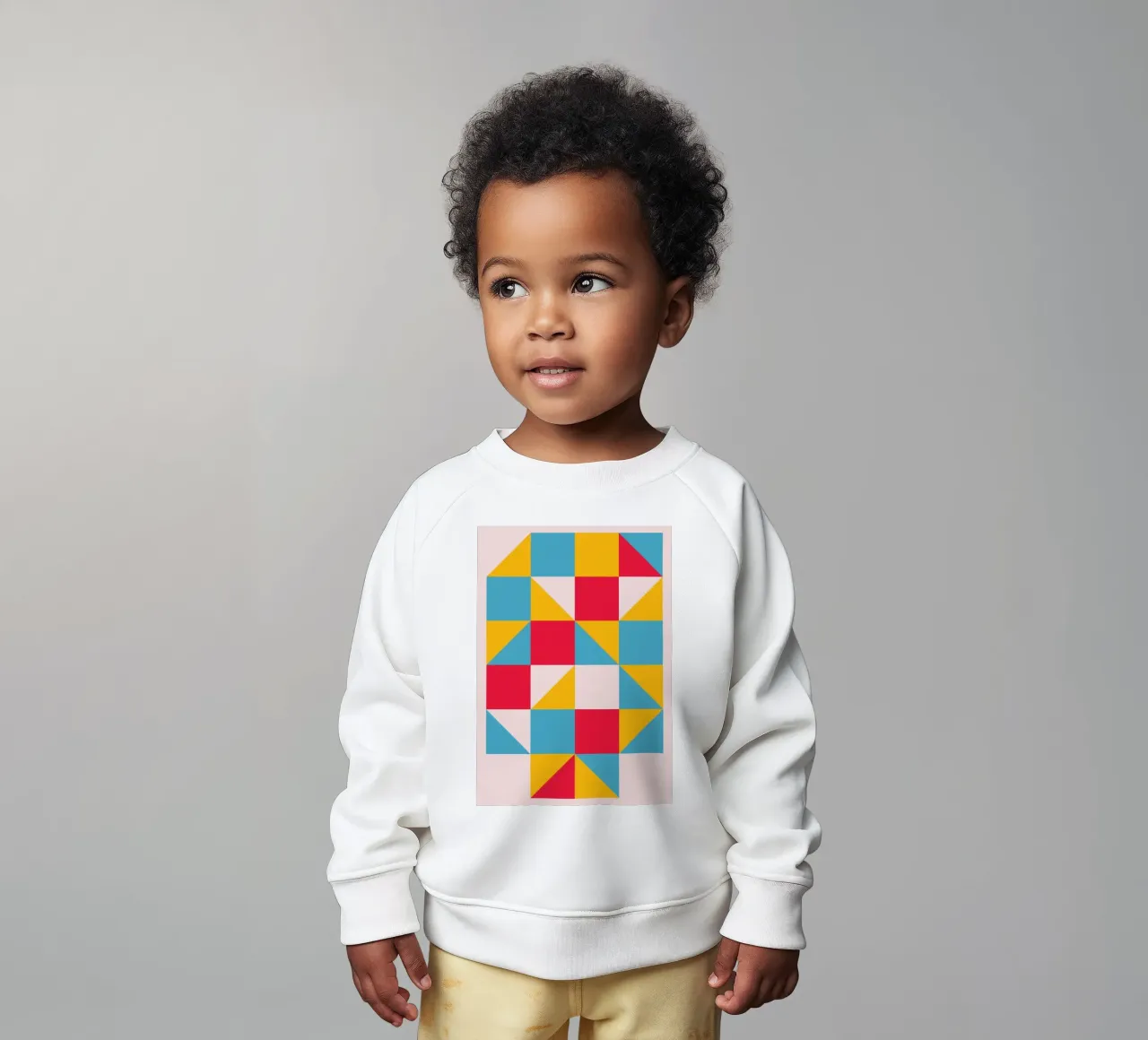 De Stijl Primaire Kleuren Geometrische Blokken Kunstdruk baby sweatshirt van NorwesClub