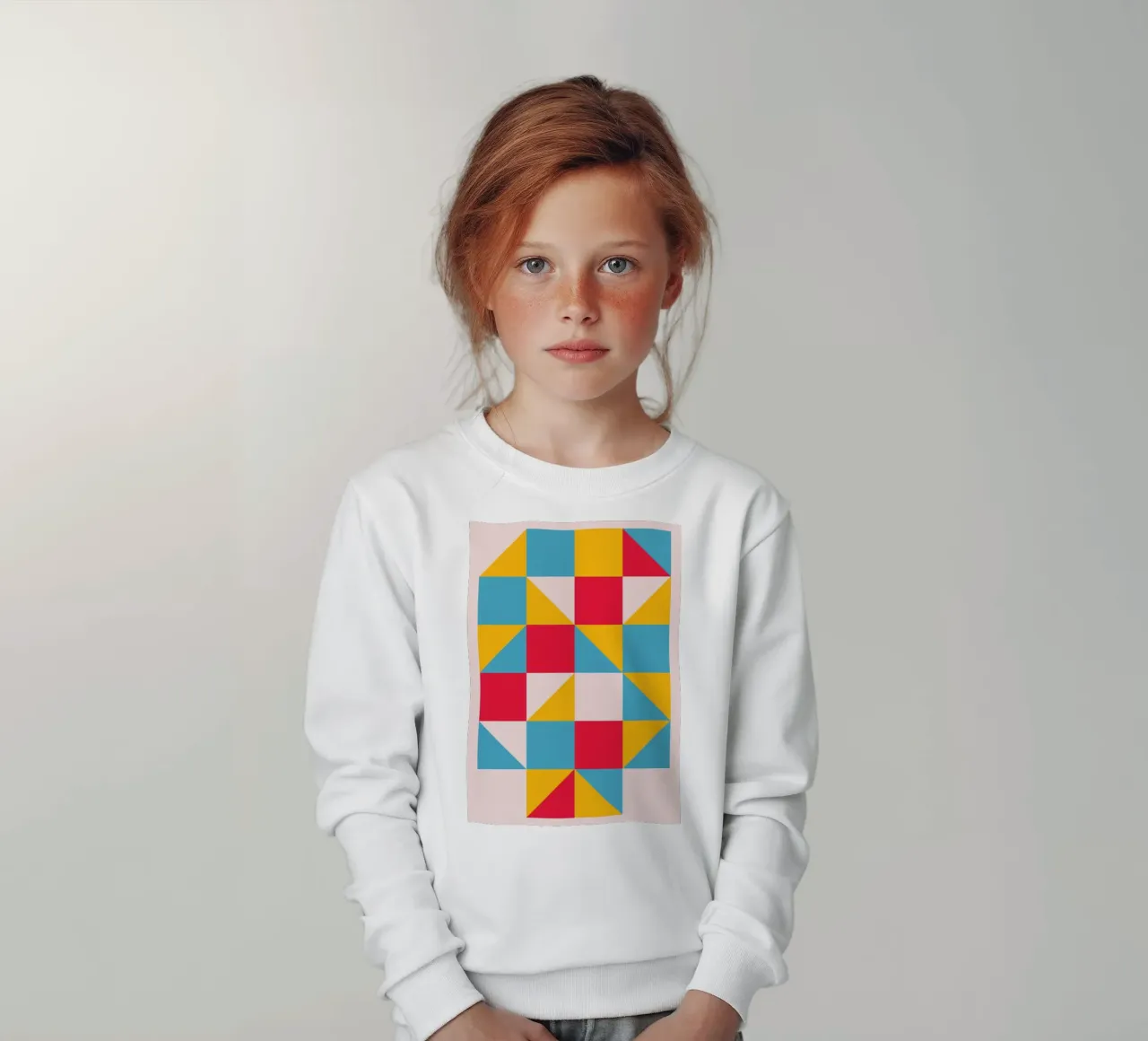 De Stijl Primary Colors Geometric Blocks Art Print sudadera para niño de NorwesClub