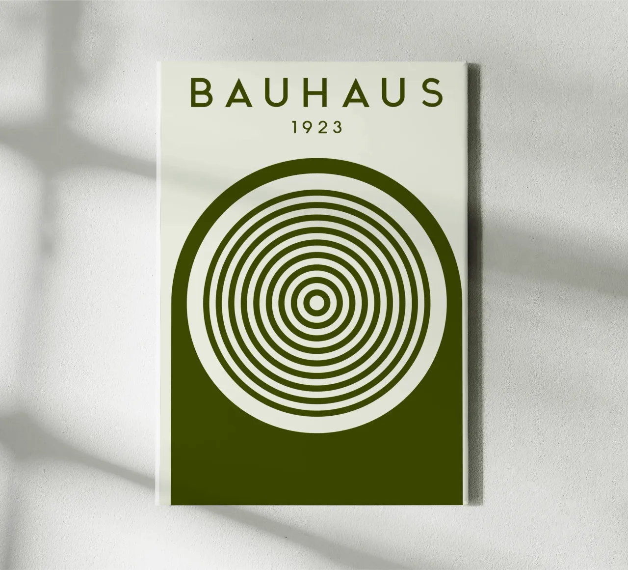 Bauhaus 1923 Concentric Circles Modernist Art Print canvas with Floater frame by NorwesClub
