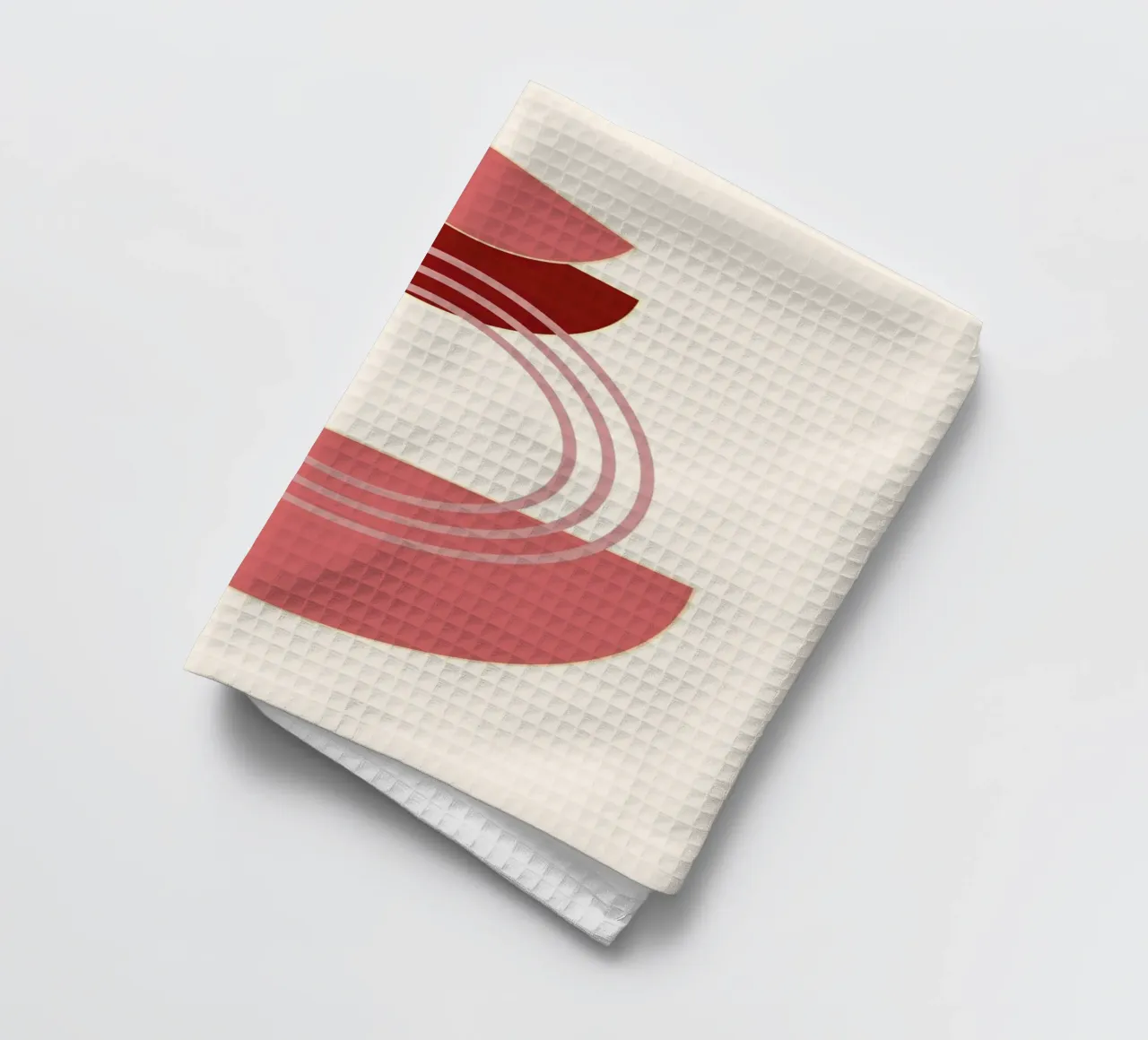 Abstract Biomorphic Shapes Pink & Gold Minimalist Art Print tea towel by NorwesClub