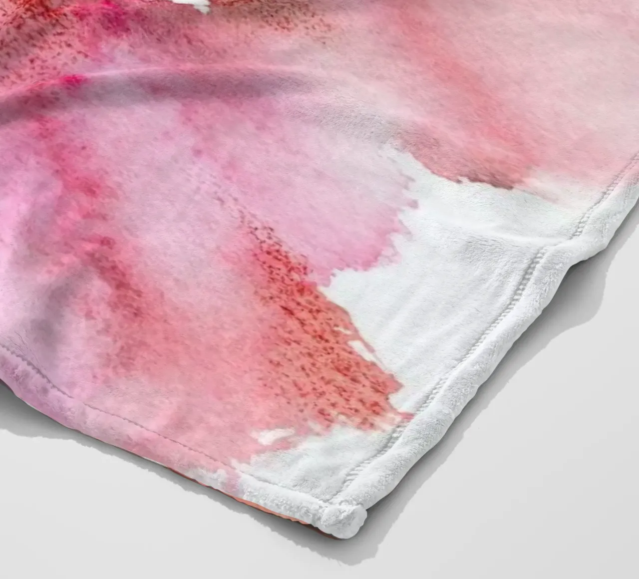 Pink Bloom Watercolour coperta in pile da Flora & Fauna