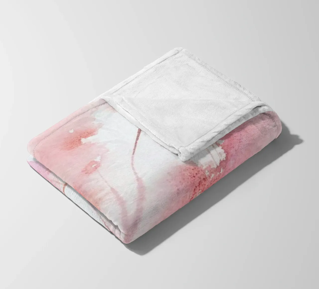 Pink Bloom Watercolour coperta in pile da Flora & Fauna