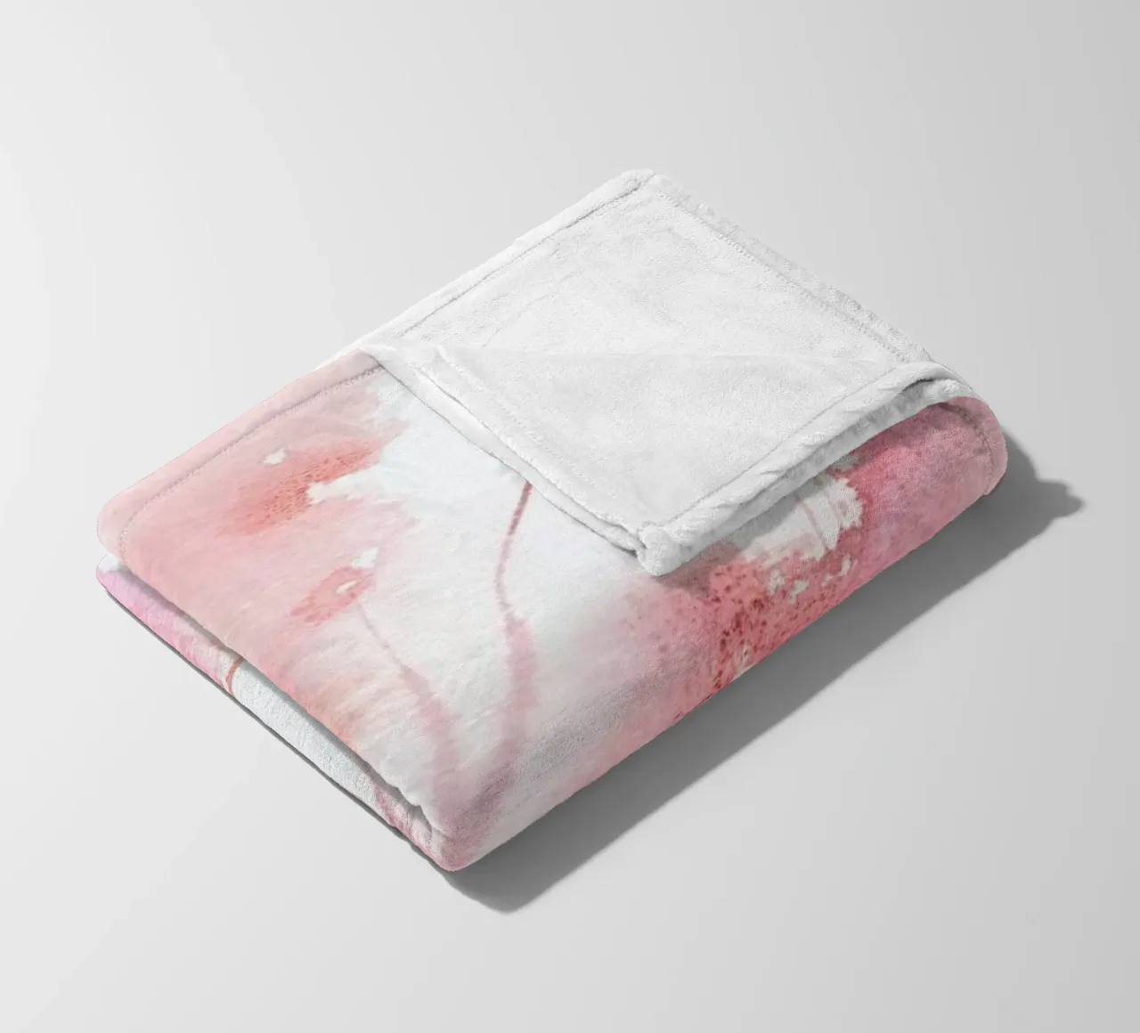 Pink Bloom Watercolour coperta in pile da Flora & Fauna