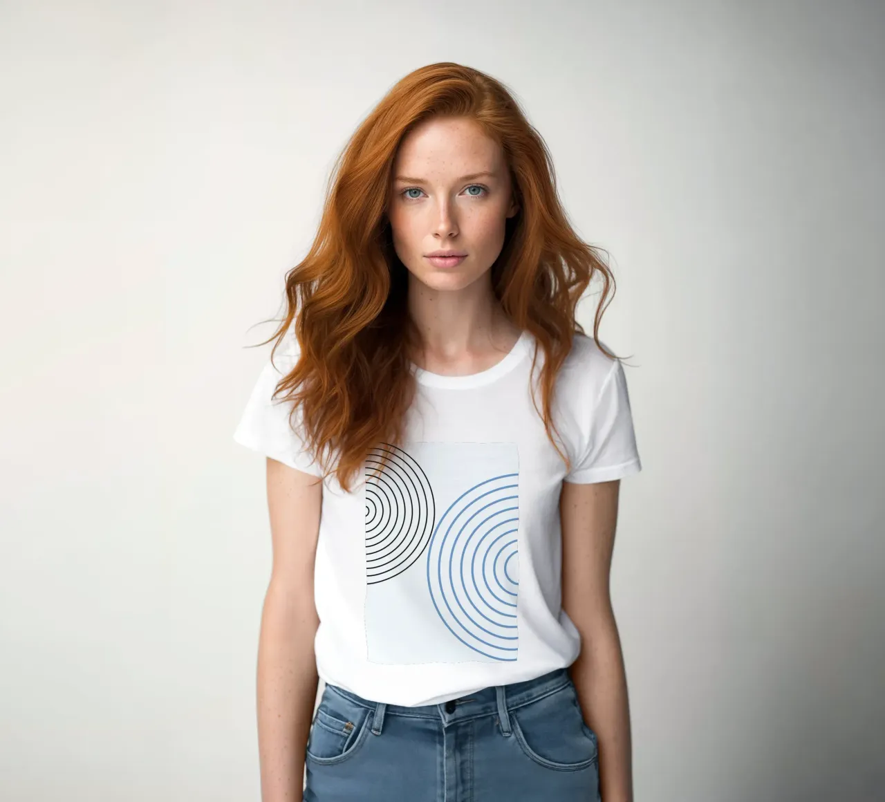 Minimalist Circles by Studio Form - Line Art Modern Print camiseta de mujer de NorwesClub