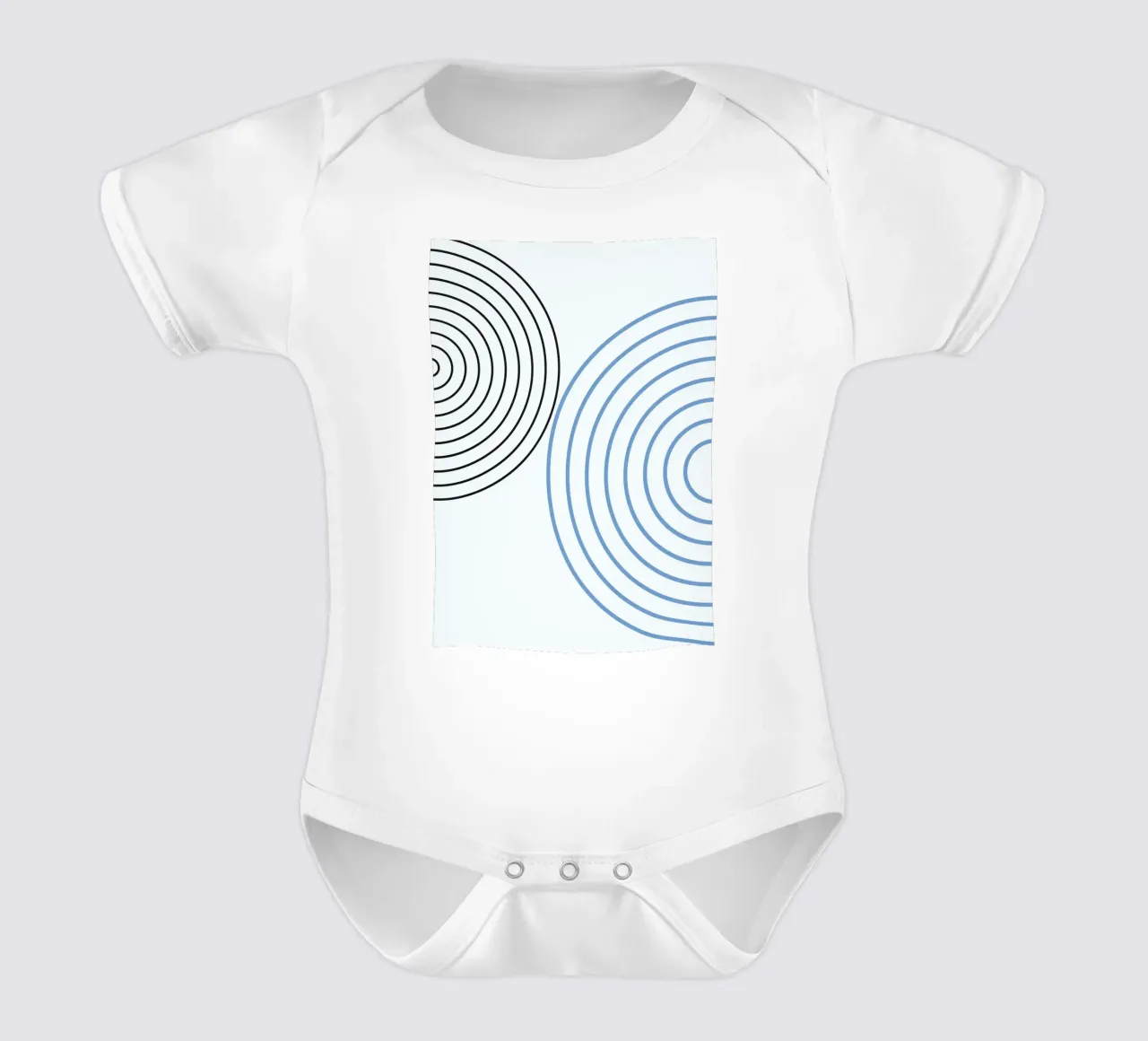 Minimalist Circles by Studio Form - Line Art Modern Print body de bebé de NorwesClub