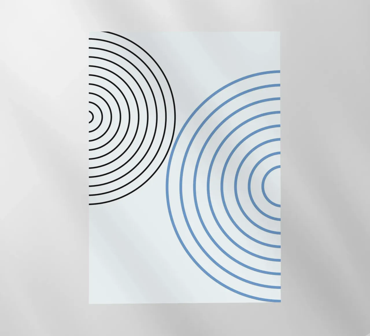 Minimalist Circles by Studio Form - Line Art Modern Print lámina retroiluminada de NorwesClub