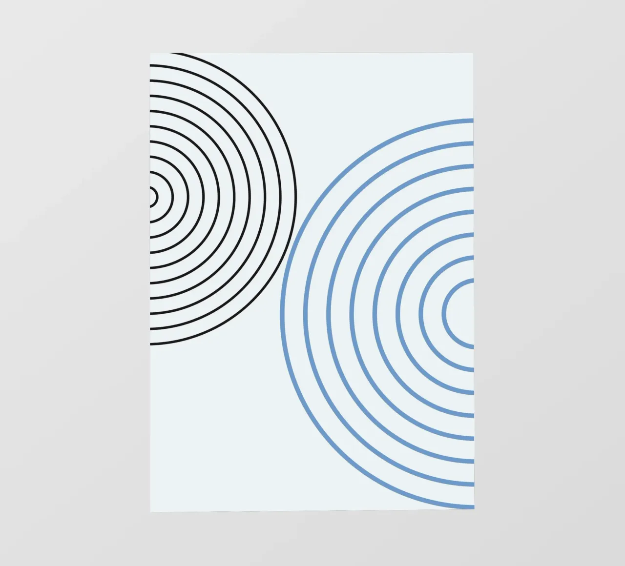 Minimalist Circles by Studio Form - Line Art Modern Print lámina retroiluminada de NorwesClub
