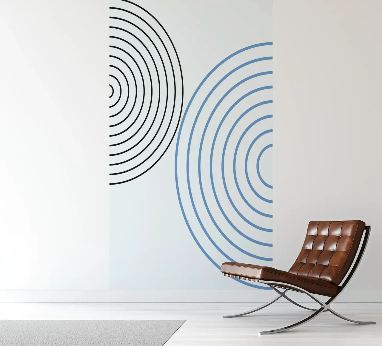 Minimalist Circles by Studio Form - Line Art Modern Print papel para pared de NorwesClub