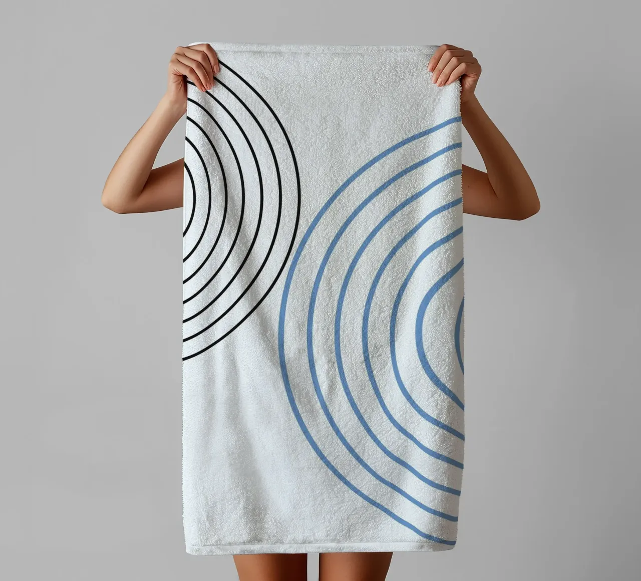 Minimalist Circles by Studio Form – Line Art Modern Print towel by NorwesClub