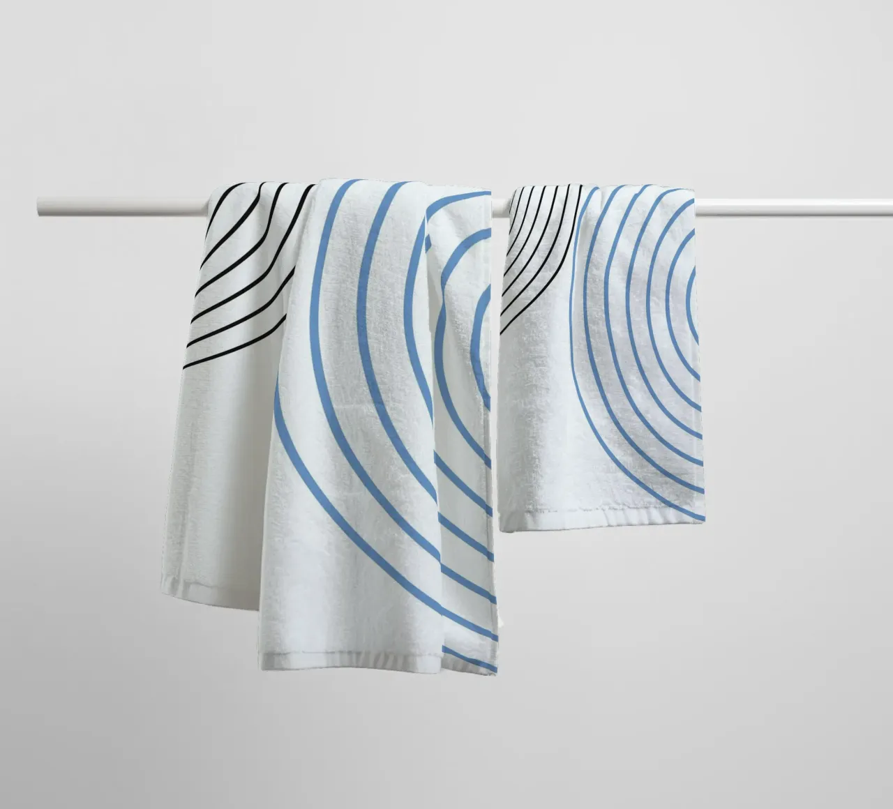 Minimalist Circles by Studio Form – Line Art Modern Print towel by NorwesClub
