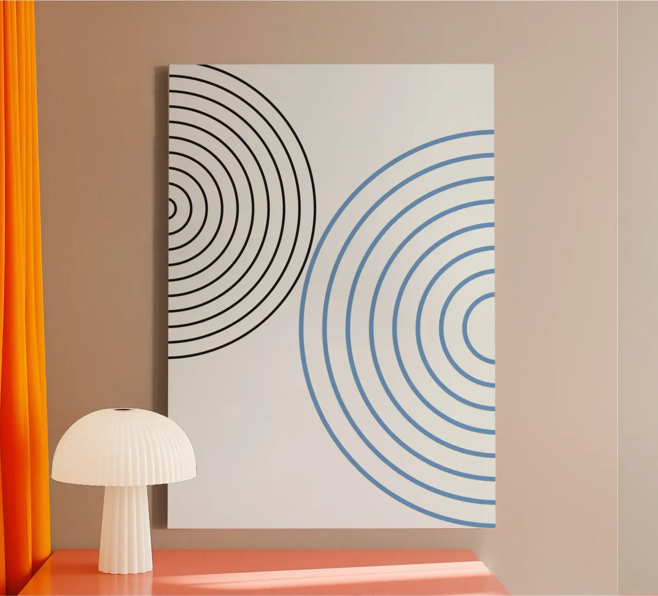 Minimalist Circles by Studio Form – Line Art Modern Print canvas by NorwesClub