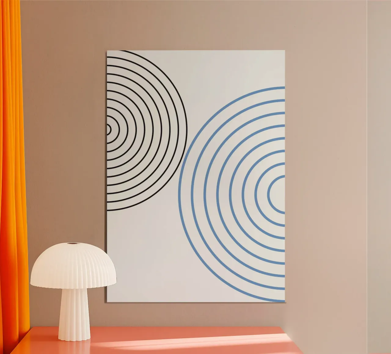 Cerchi minimalisti di Studio Form - Stampa lineare moderna poster con telaio in alluminio da NorwesClub