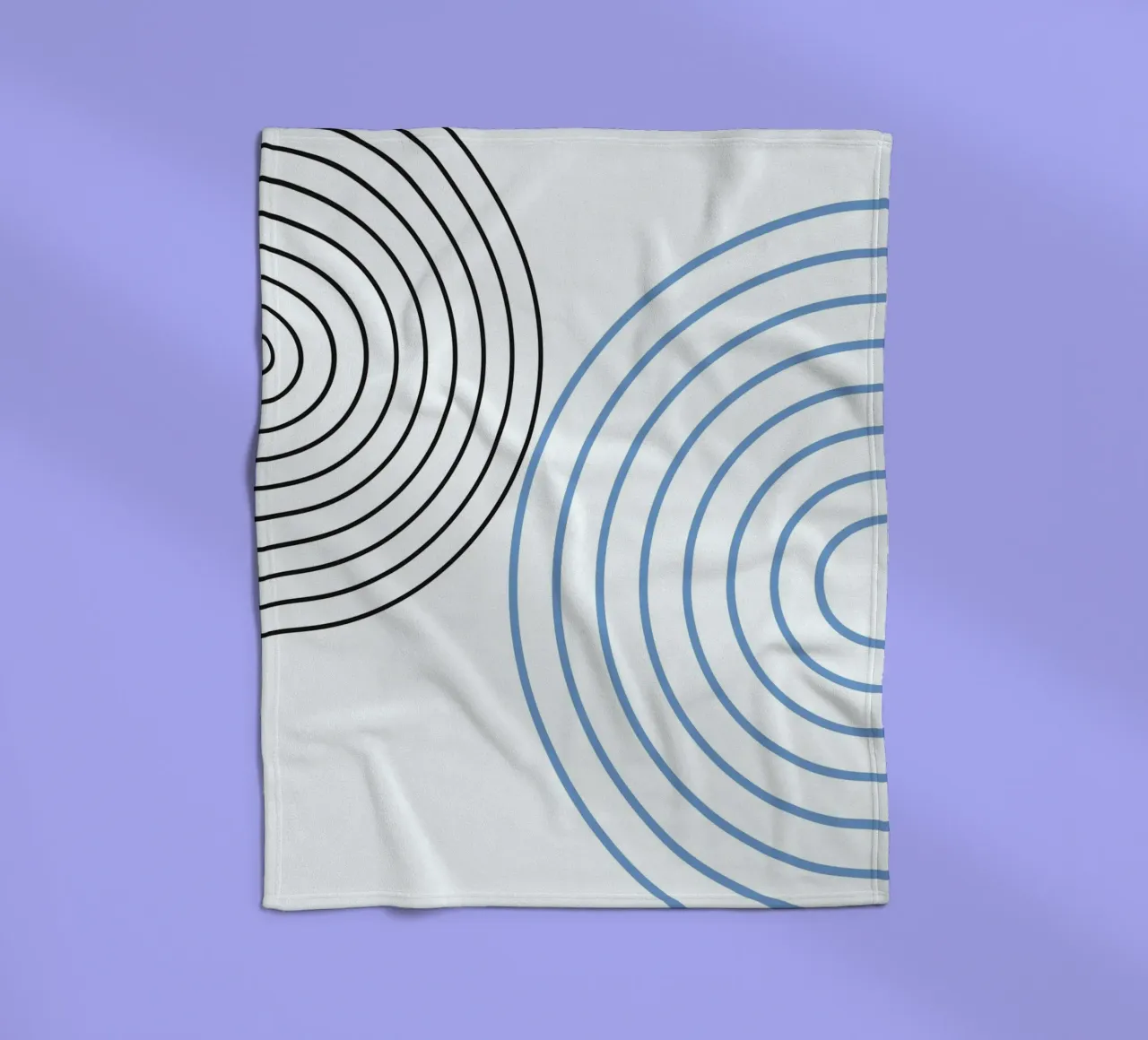 Minimalist Circles by Studio Form – Line Art Modern Print fleece blanket by NorwesClub