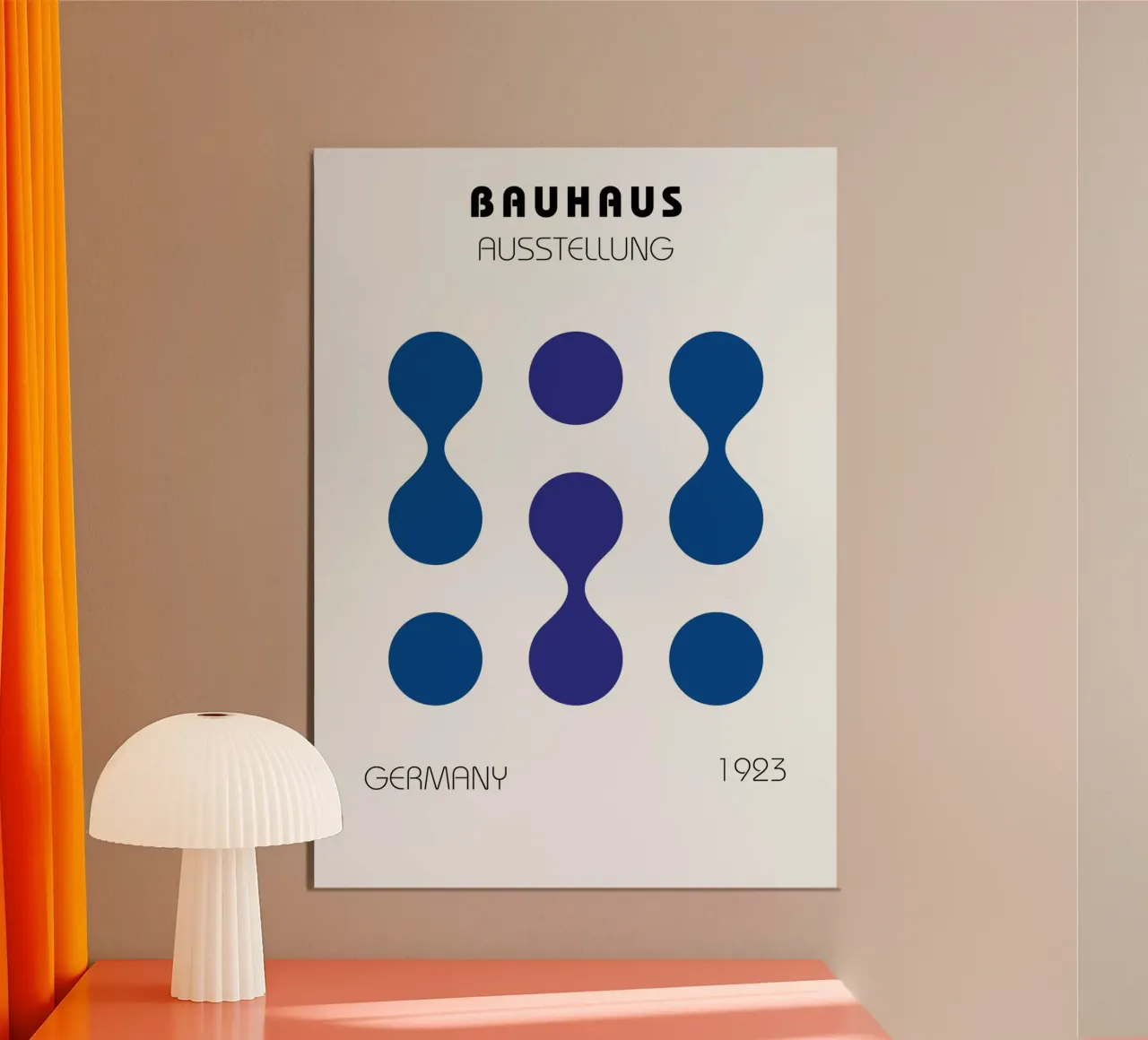 Bauhaus Germania 1923 - Forme astratte moderniste blu pannello forex da NorwesClub