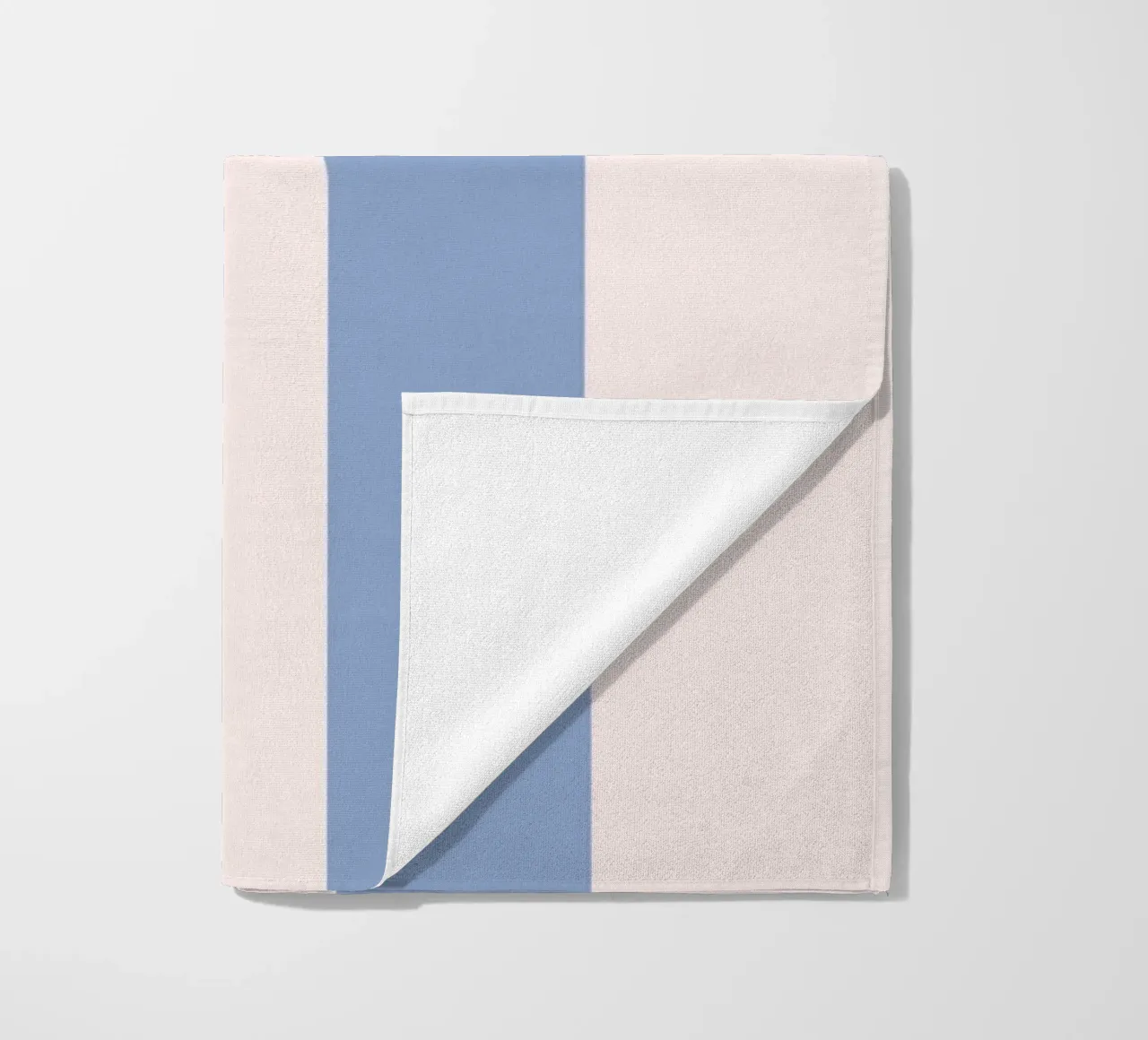 Minimalist Arch Abstract Print - Blue & Red Overlap Art beach towel by NorwesClub