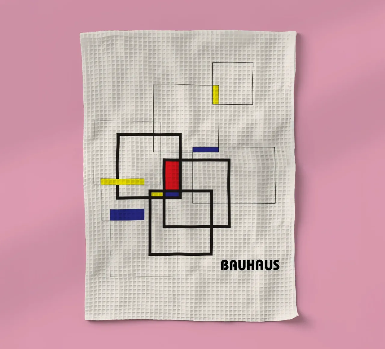 Bauhaus De Stijl Abstract Art - Primary Colour Geo Print torchon de NorwesClub