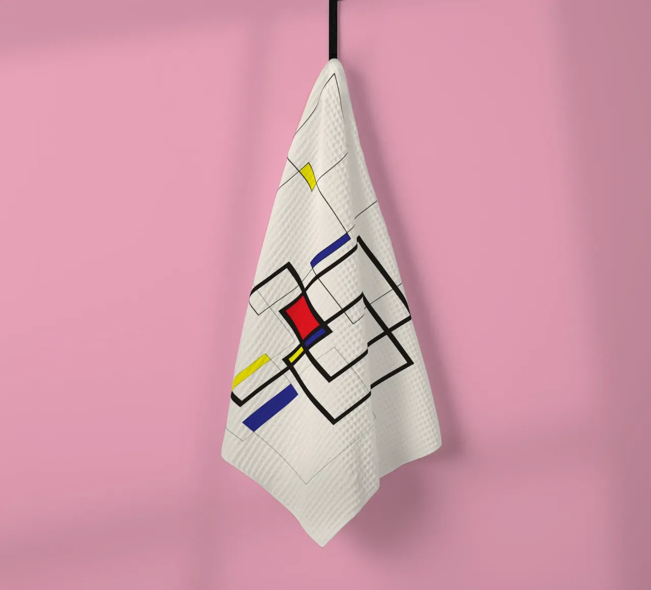 Bauhaus De Stijl Abstract Art - Primary Colour Geo Print torchon de NorwesClub
