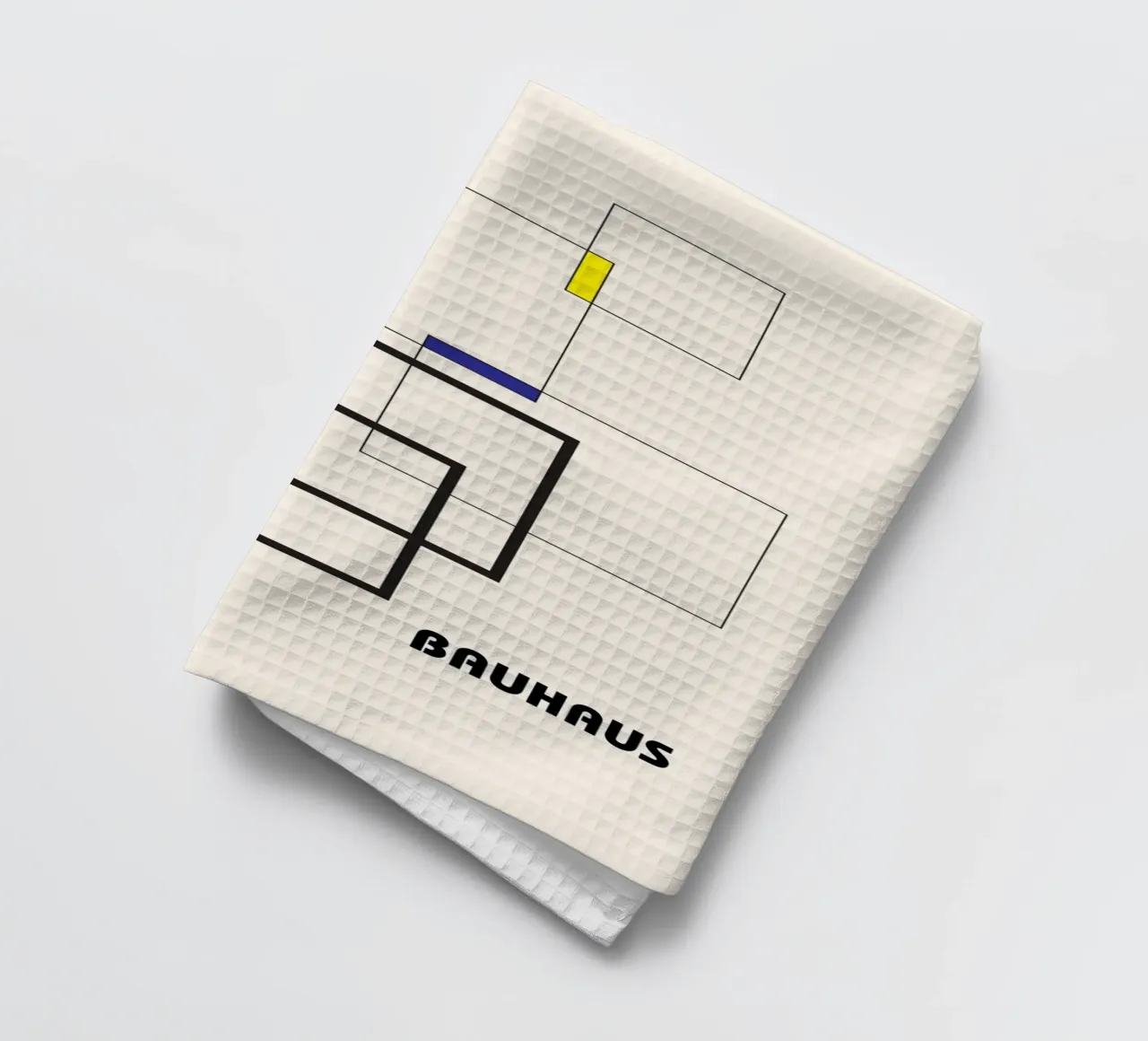 Bauhaus De Stijl Abstract Art - Primary Colour Geo Print torchon de NorwesClub