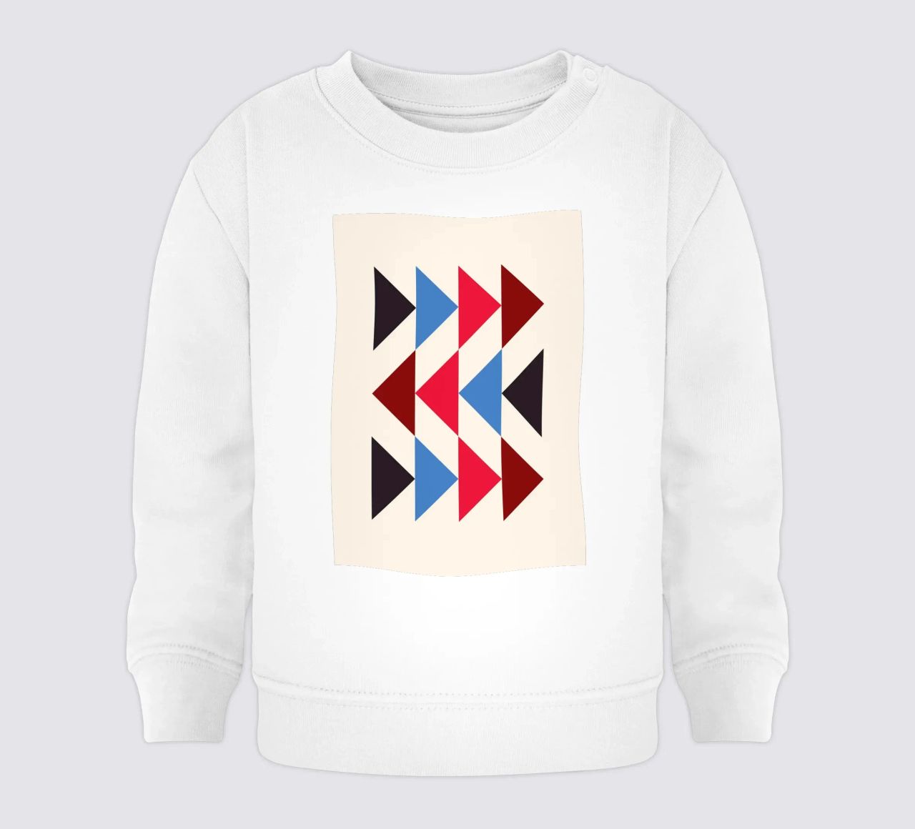 Stampa geometrica a triangolo - Rosso Blu Nero Moderno felpa neonato da NorwesClub